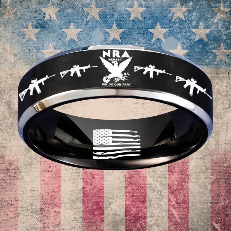 Nra Rings NRA Ring, Includes Matching Wood Box, National Rifle Association Gift ...