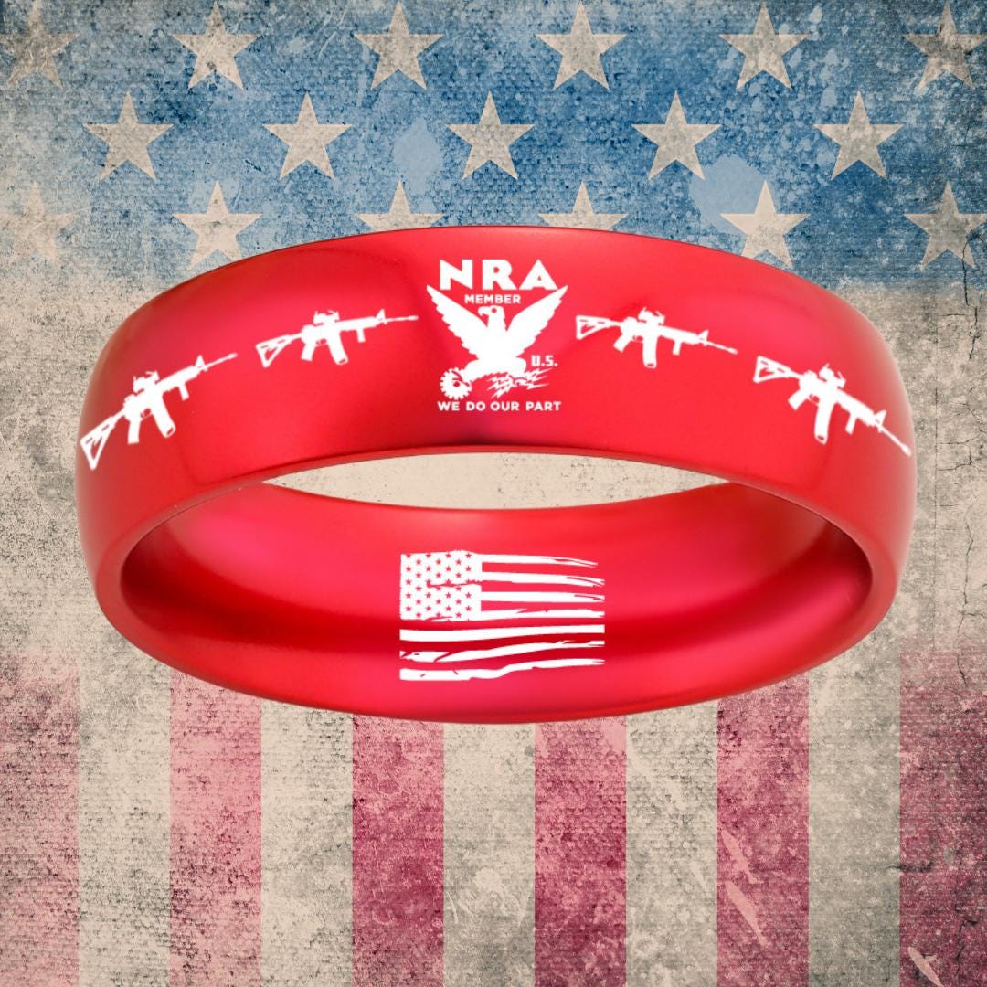 Nra Rings NRA Ring, Includes Matching Wood Box, National Rifle Association Gift ...