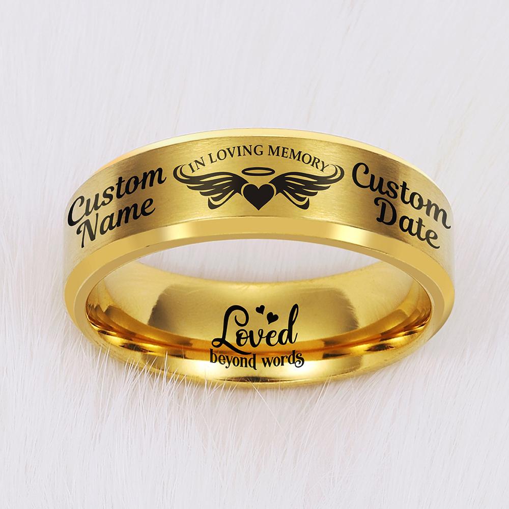 In Loving Memory Ring Memorial Ring Remembrance Jewelry Keepsake ...