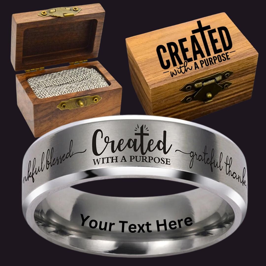 Personalized Christian Ring | Inspirational Faith Jewelry - Etsy