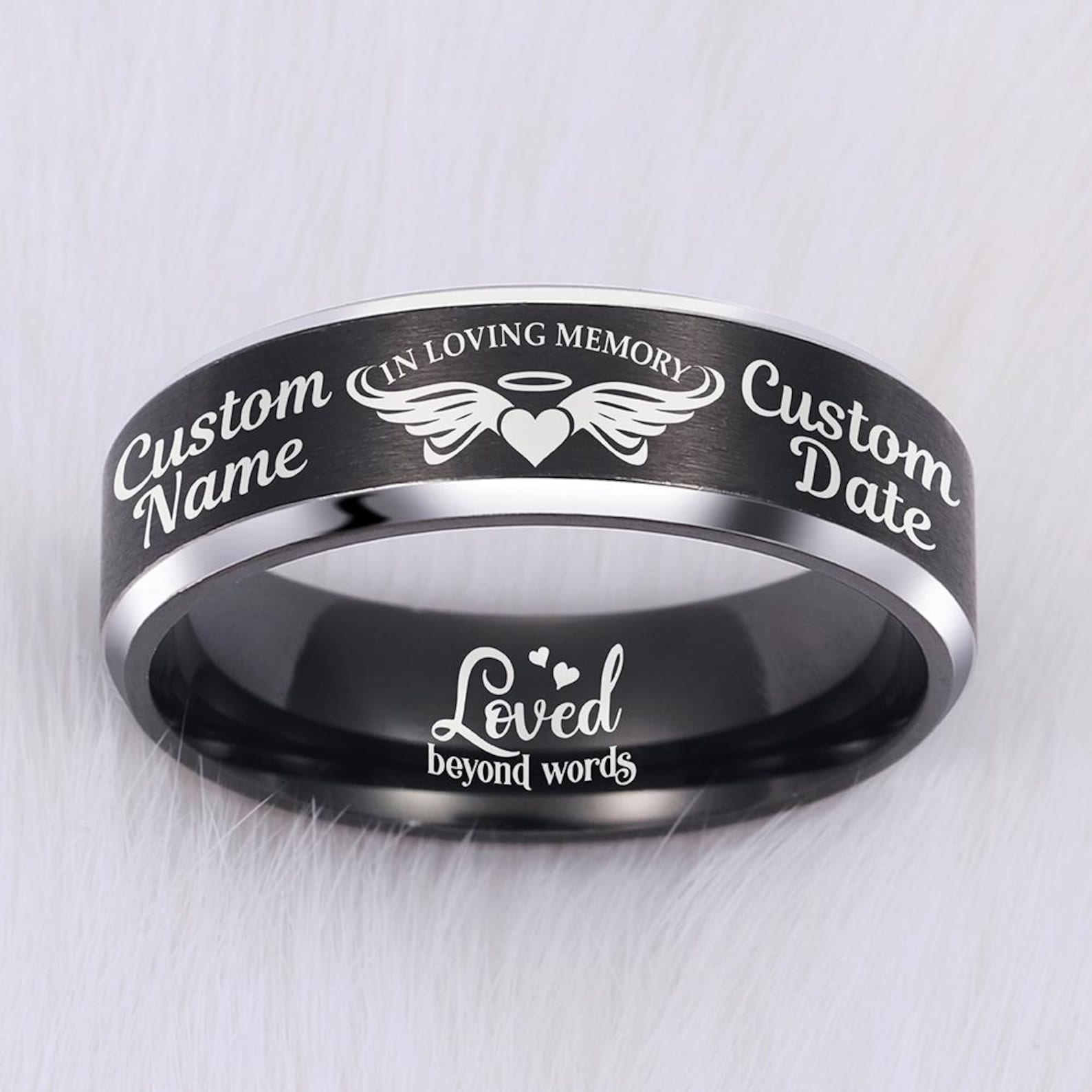 In Loving Memory Ring Memorial Ring Remembrance Jewelry Keepsake ...