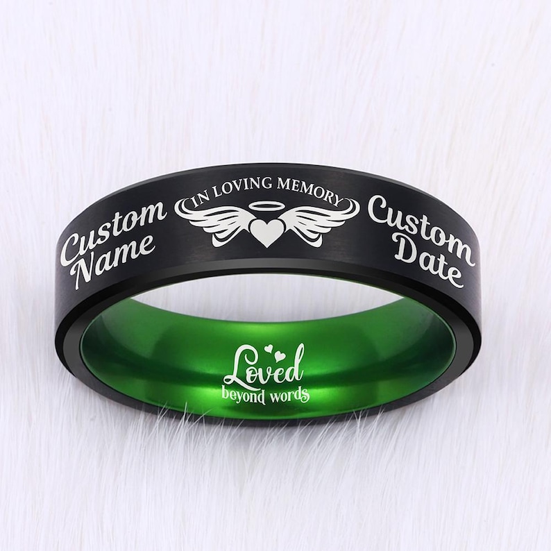 In Loving Memory Ring Memorial Ring Remembrance Jewelry Keepsake ...