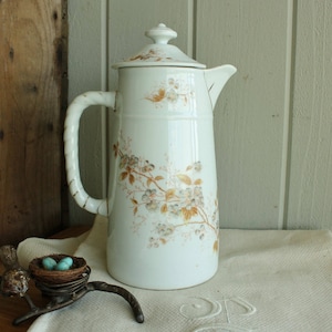 Antique Austrian China Chocolate Pot