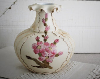 Pretty Antique RW Rudolstadt Germany Hand Painted Porcelain Vase