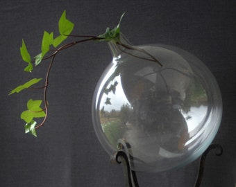Large Very Rare Antique Blown Laboratory Lab Glass Round Scientific Chemistry Beaker Bottle