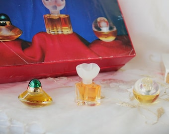 Set de regalo de perfumes en miniatura de diseñador, Oscar De La Renta y Perry Ellis