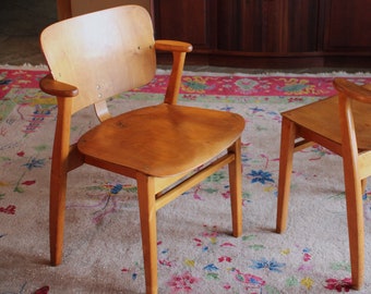 Vintage Finnish Plywood Domus Chair by Ilmari Tapiovaara for Artek
