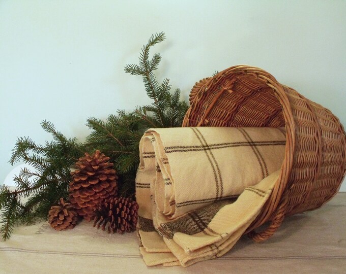 Antique Homespun Wool Blanket Etsy