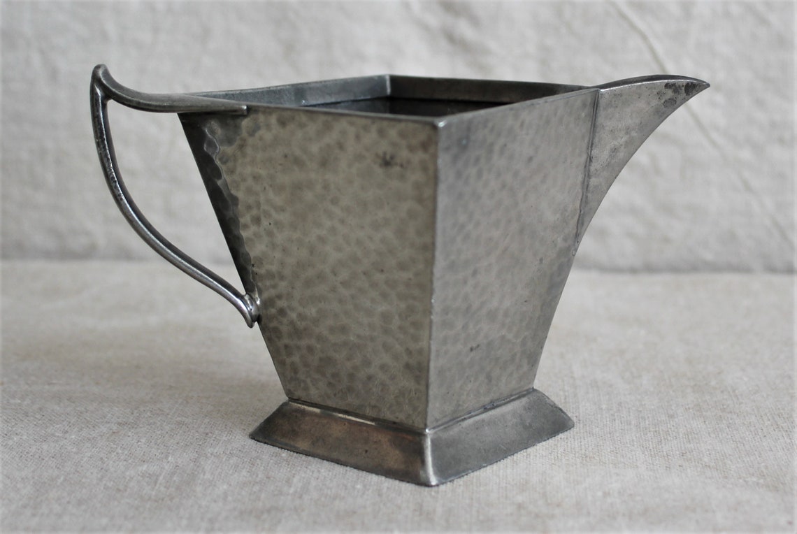 Vintage Sheffield Craftsman Pewter Sugar and Creamer Set Etsy