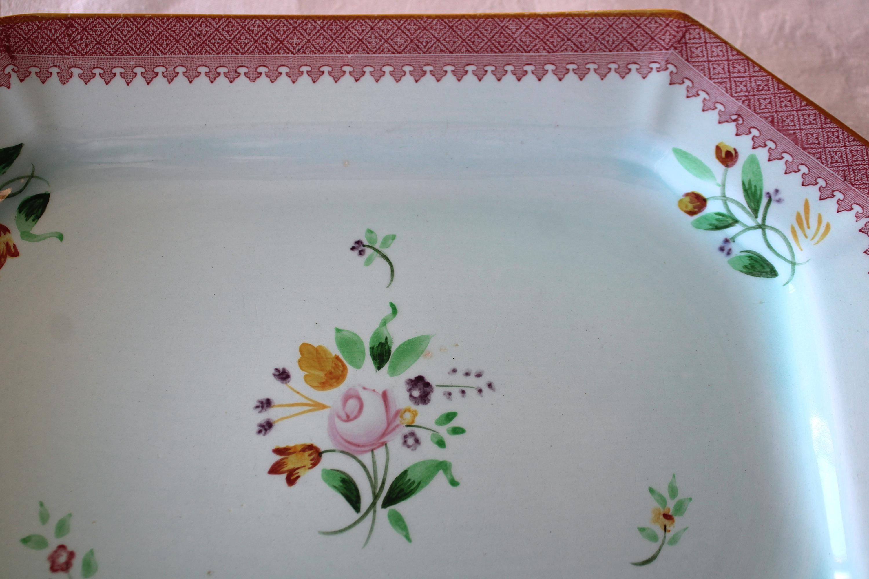 3 Antique Hand Painted English Adams Calyx Ware 2 Serving Bowls & a ...