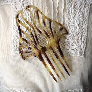 Antique Celluloid Faux Tortoiseshell Edwardian Hair Comb
