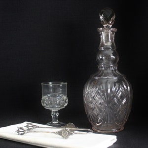 Vintage Pressed Glass  Liquor Decanter