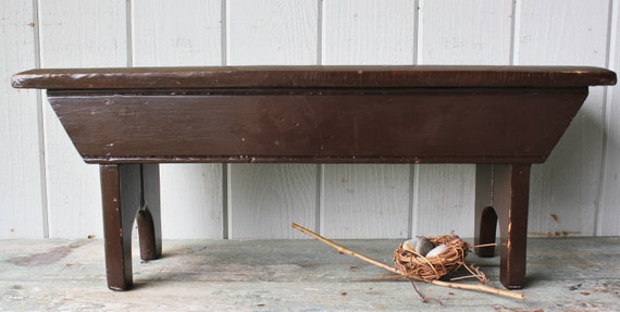Antique Tole Painted Stool Small Bucket Bench Etsy
