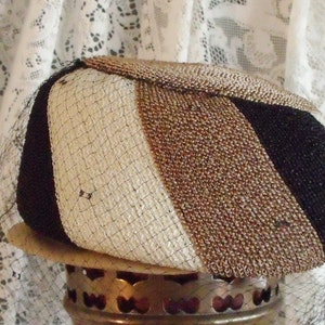 Vintage Pill Box vintage ladies Chic Visored chapeau dress hat