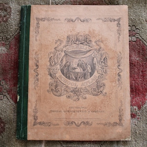 Atlas scolaire rare de Mitchell antique 1ère édition 1839 Philadelphie Thomas Cowperthwait & Co livre des cartes en plaque de cuivre colorées à la main 12 1/4 "x 10"