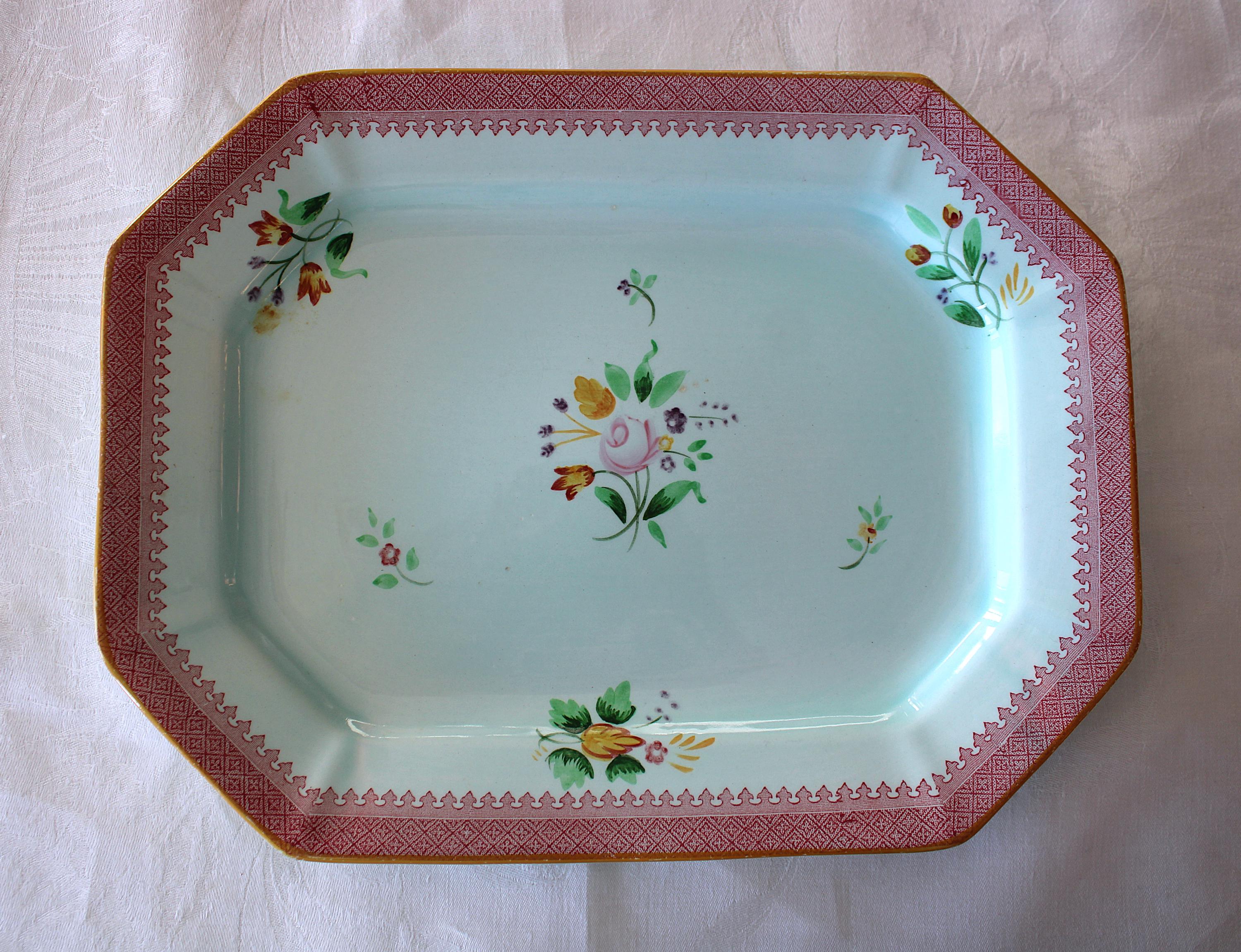 3 Antique Hand Painted English Adams Calyx Ware 2 Serving Bowls & a ...
