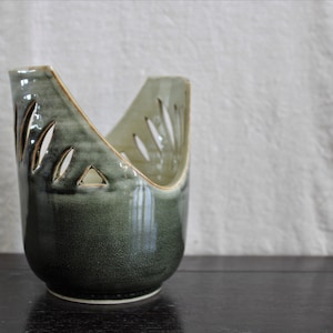 Vintage Artist Signed Mid Century Hand Thrown Studio Pottery Vase