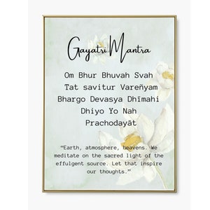 Ontwaak je innerlijke licht - Ervaar de goddelijke verlichting van de Gayatri Mantra met deze prachtig ontworpen poster.