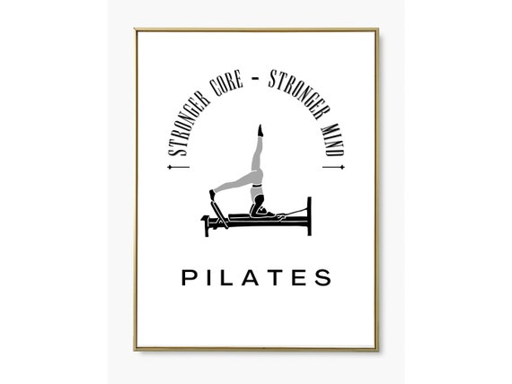 Pilates Poster For Stronger Core and Stronger Mind with Reformer Pilates.