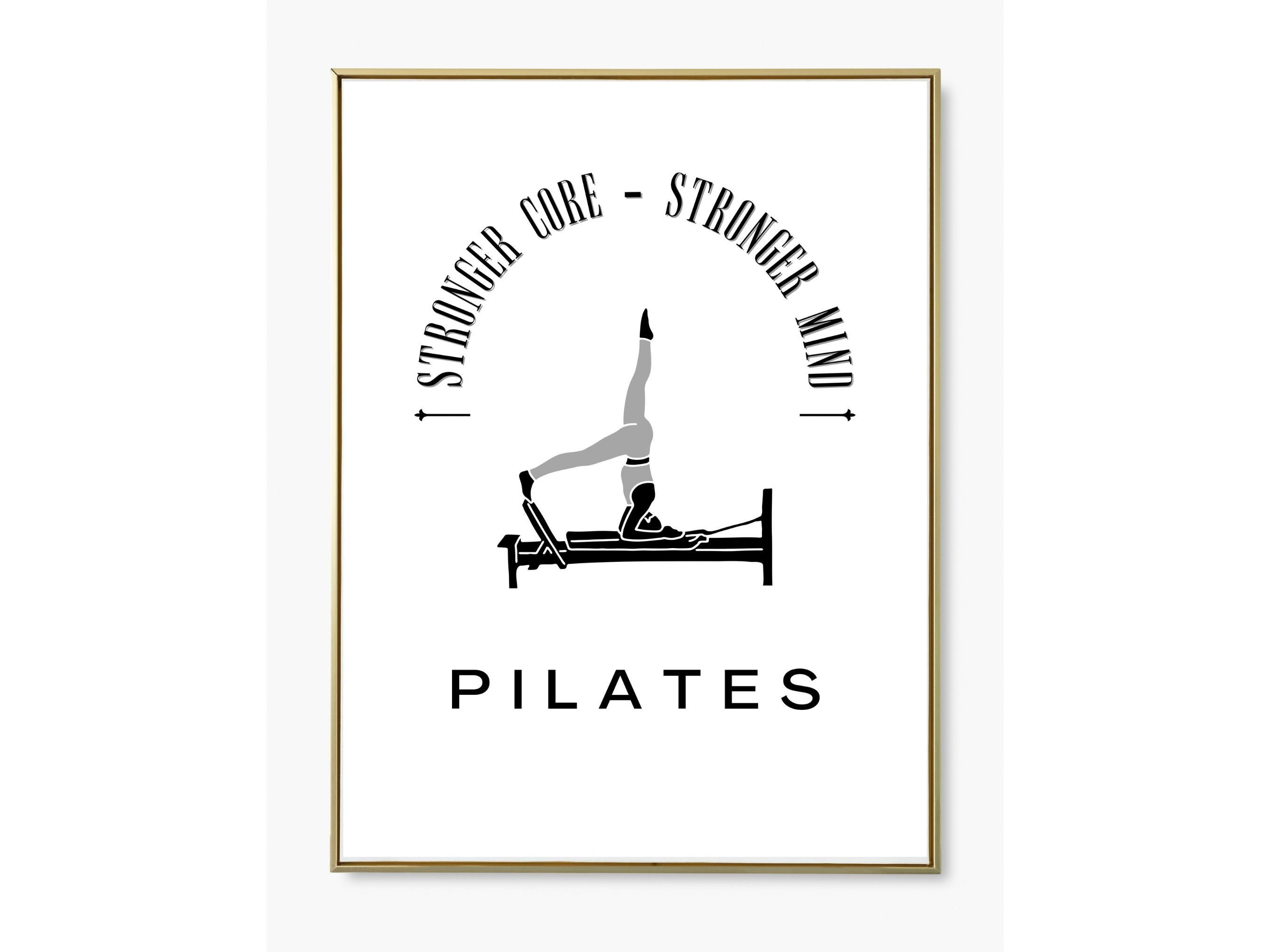Pilates Poster for Stronger Core and Stronger Mind With Reformer