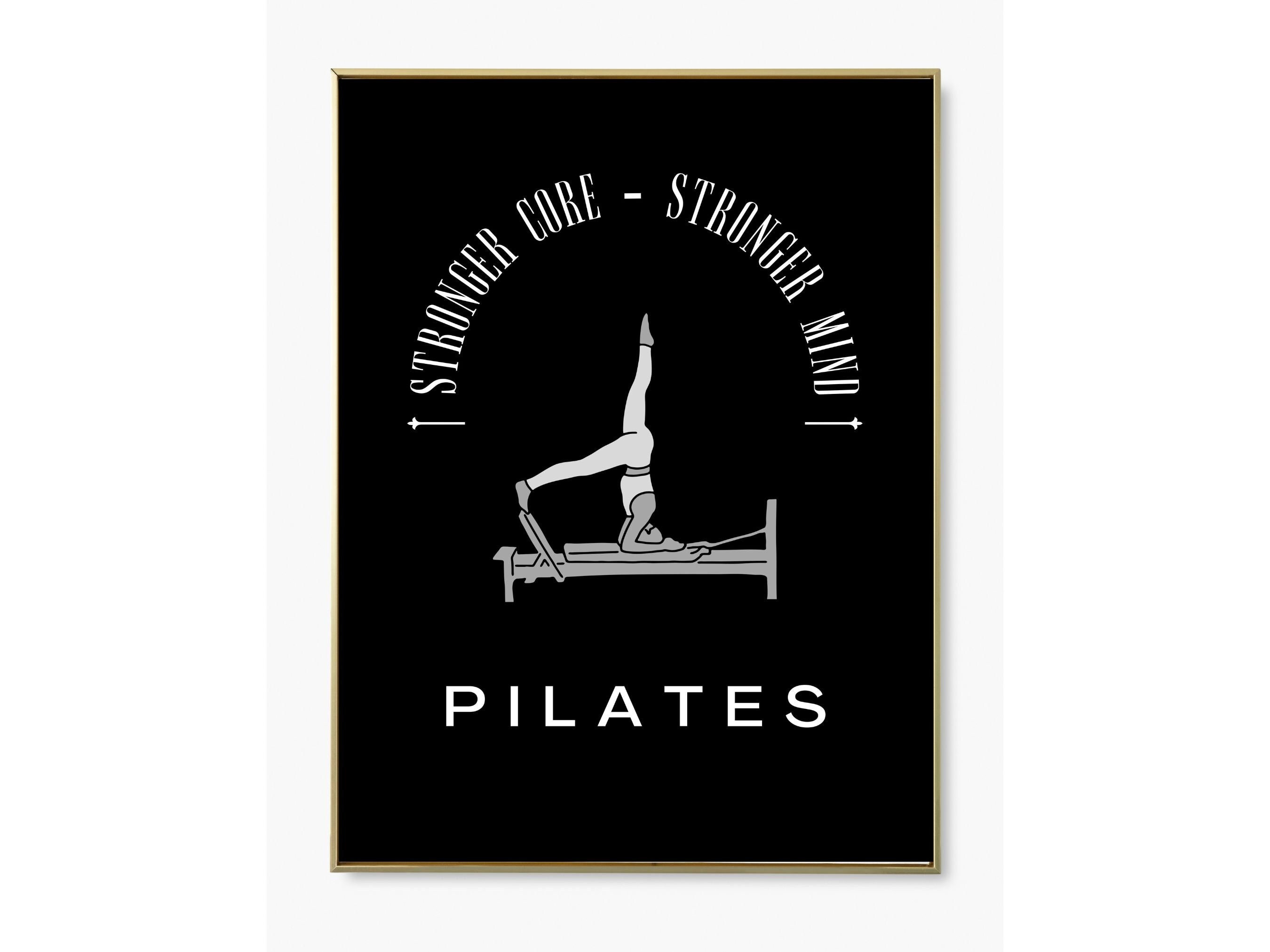 Pilates Poster for Stronger Core and Stronger Mind With Reformer Pilates. 