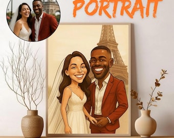 Custom funny caricature from photo | Personalized cartoon portrait | Gift idea | Digital download
