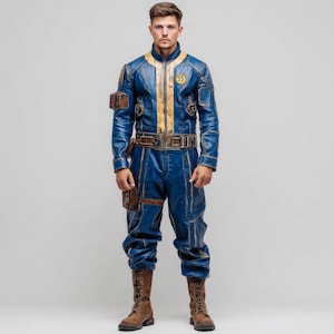 Vault 33 Fallout New Vegas Cosplay Jacket , Vintage Blue Number 33 Cosplay Costume , Custom Cosplay, Gift for Him