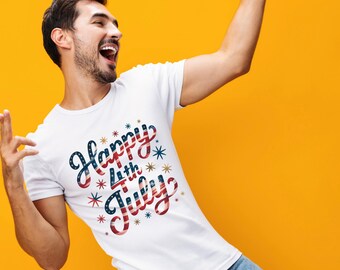 4th July PNG: Patriotic American Flag Design (Digital Download)