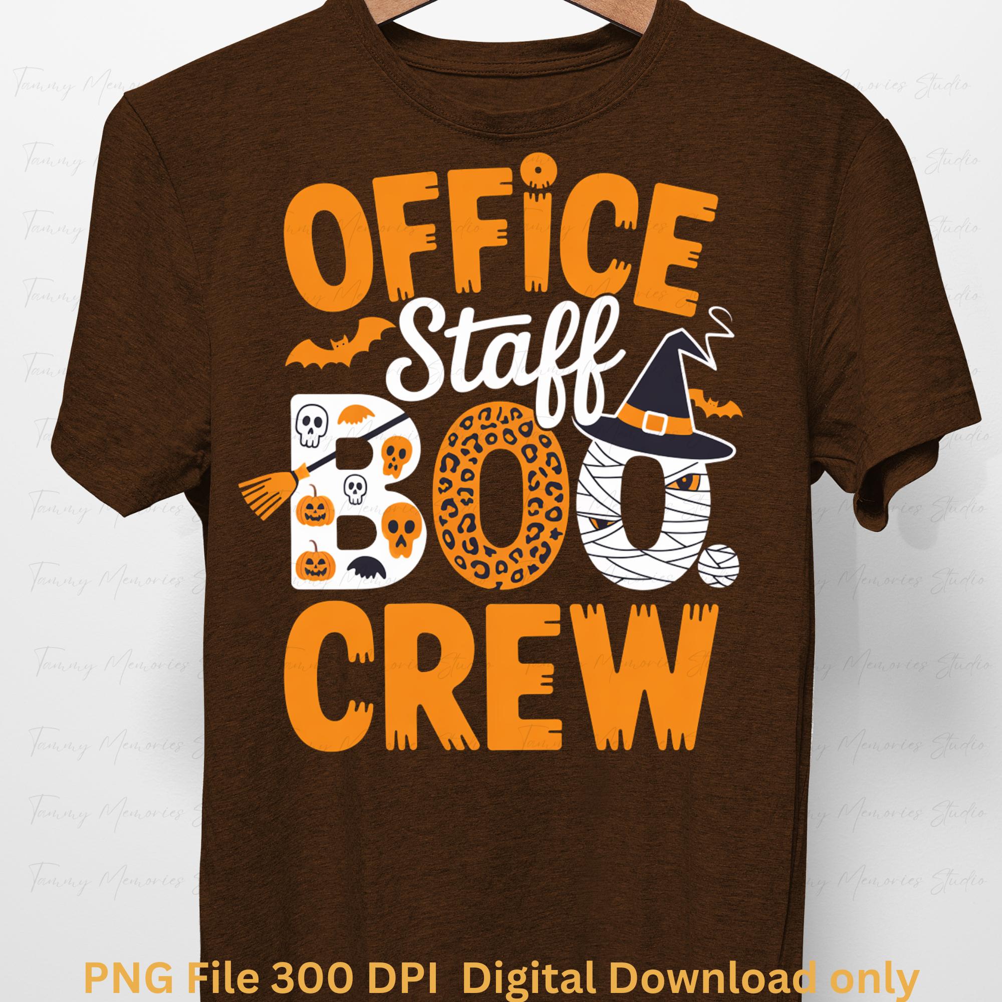 Think Up Work Boo Boo Crew Office Staff Halloween PNG: Matching Work Shirt Design ...