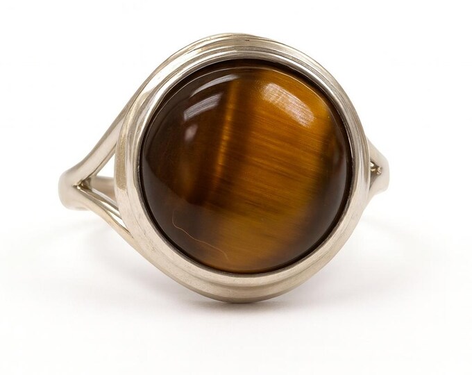 Tigers Eye Ring 925 Sterling Silver Hallmarked