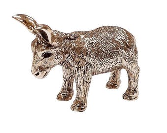 Antique Inspired Collectable Donkey Figurine 925 Sterling Silver