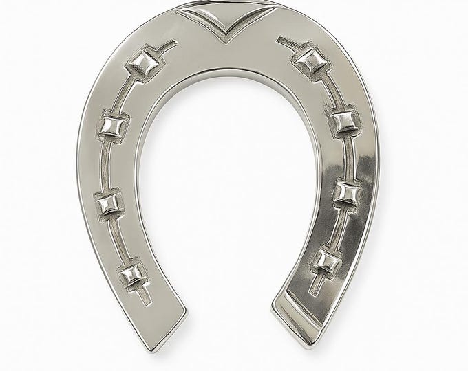 Antique Inspired Horse Shoe Brooch 925 Sterling Silver