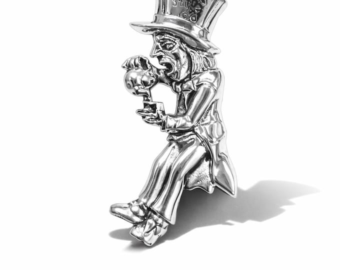 Victorian Gentleman Brooch, 925 Sterling Silver Lapel Pin