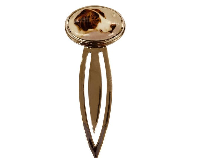 Antique Style Enamel Dog Bookmark 925 Sterling Silver Book Lover Gift Graduation Gift Dog Lover Gift