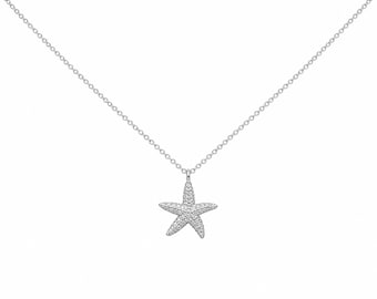 925 Sterling Silver Starfish Necklace