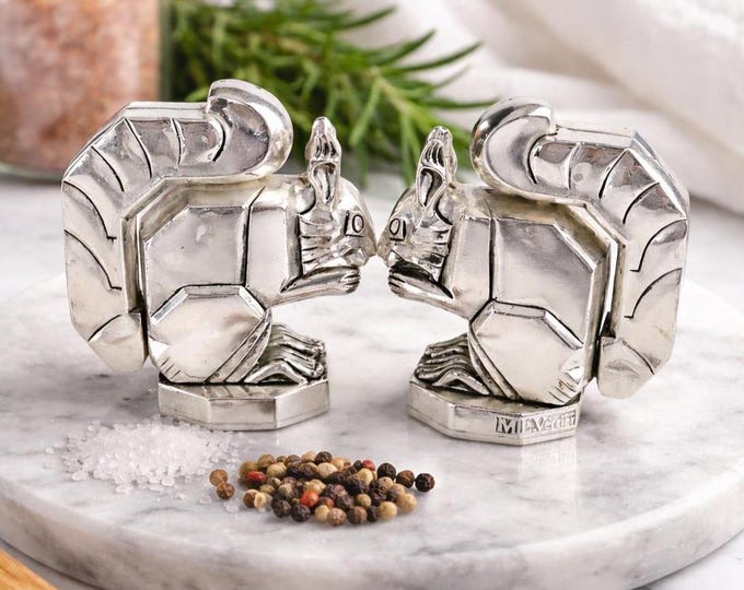 Vintage Sterling Silver Plated Squirrel Salt & Pepper Shakers