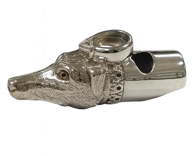 Antique Style Dog Whistle Pendant 925 Sterling Silver Dog Lover Gift