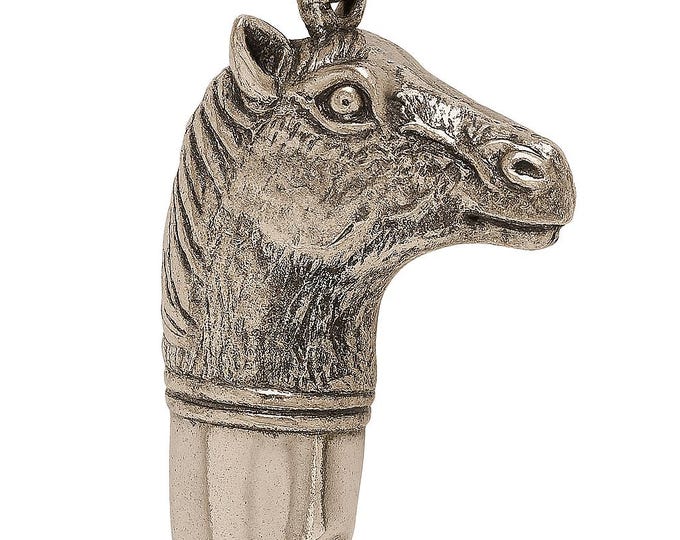 Antique Style Horse Dog Whistle Pendant 925 Sterling Silver Animal Lover Gift