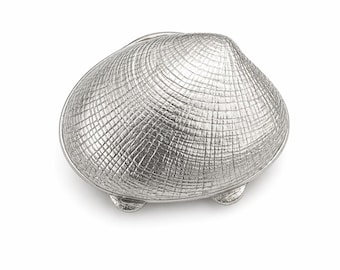Sterling Silver Shell Pill Box Vintage Style Seashell Keepsake