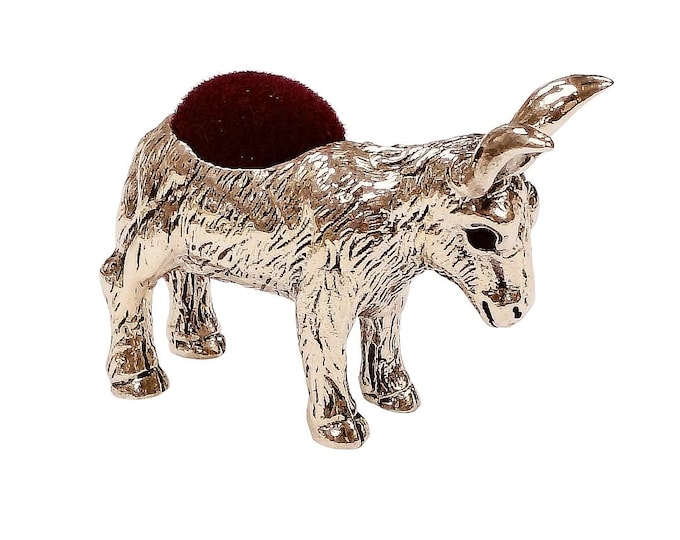 Antique Inspired Collectable Donkey Pin Cushion 925 Sterling Silver