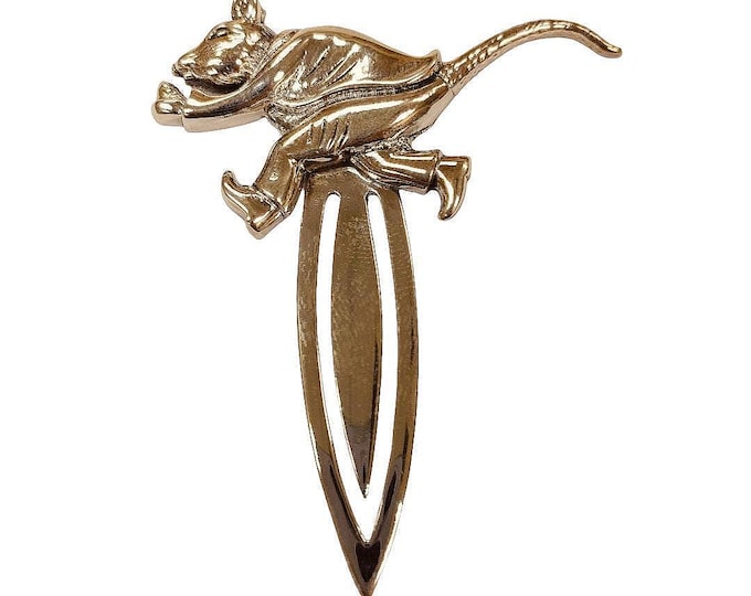 Antique Style Running Rabbit Bookmark 925 Sterling Silver Book Lover Gift Graduation Gift Animal Lover Gift