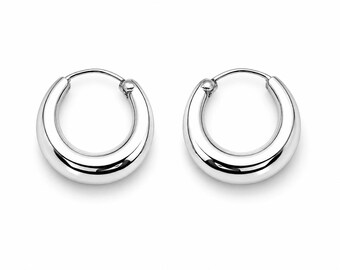 925 Sterling Silver Hoop Earrings, Elegant Gift for Her