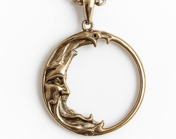 Antique Inspired Collectable Moon Magnifying Glass 925 Sterling Silver