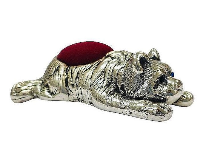 Antique Inspired Collectable Bear Pin Cushion 925 Sterling Silver