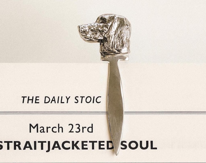 Antique Style Dog Bookmark Ruby Eye 925 Sterling Silver Book Lover Gift Graduation Gift Dog Lover Gift