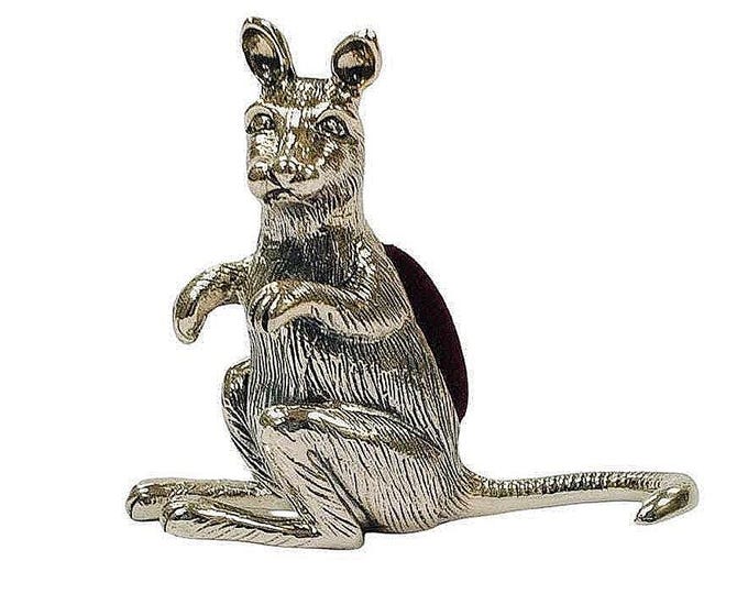 Antique Inspired Collectable Kangaroo Pin Cushion 925 Sterling Silver