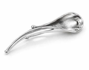 アンティークスタイルの鳥を持つ女性ブローチ 925スターリングシルバー