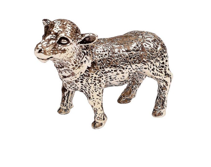 Antique Inspired Collectable Lamb Figurine 925 Sterling Silver