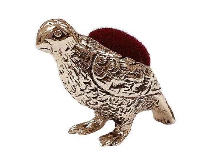 Antique Inspired Collectable Partridge Pin Cushion 925 Sterling Silver