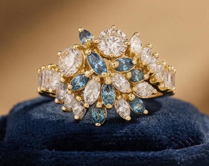 Vintage 14k Yellow Gold Diamond Ring